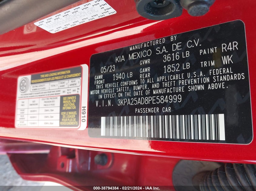 2023 KIA RIO 5-DOOR S - 3KPA25AD8PE584999