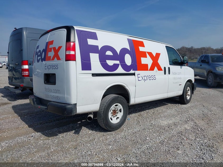 VIN 1GCWGAF16H1203203 2017 CHEVROLET EXPRESS 2500 WORK VAN