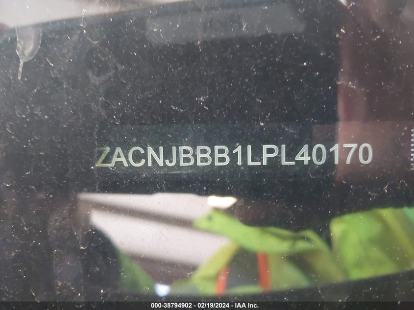VIN ZACNJBBB1LPL40170 2020 JEEP RENEGADE LATITUDE 4X4