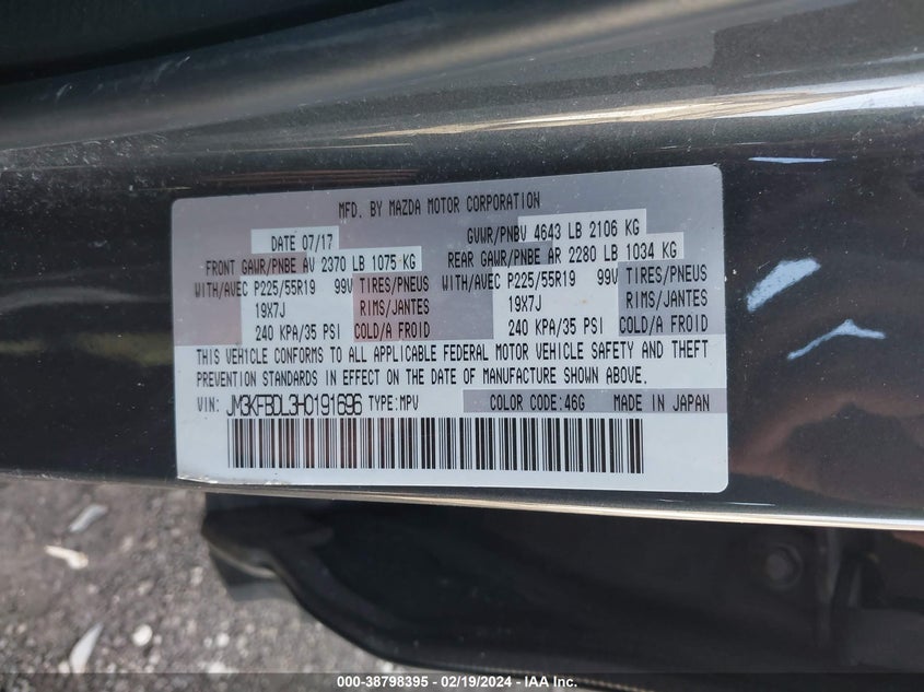 2017 MAZDA CX-5 GRAND TOURING - JM3KFBDL3H0191696