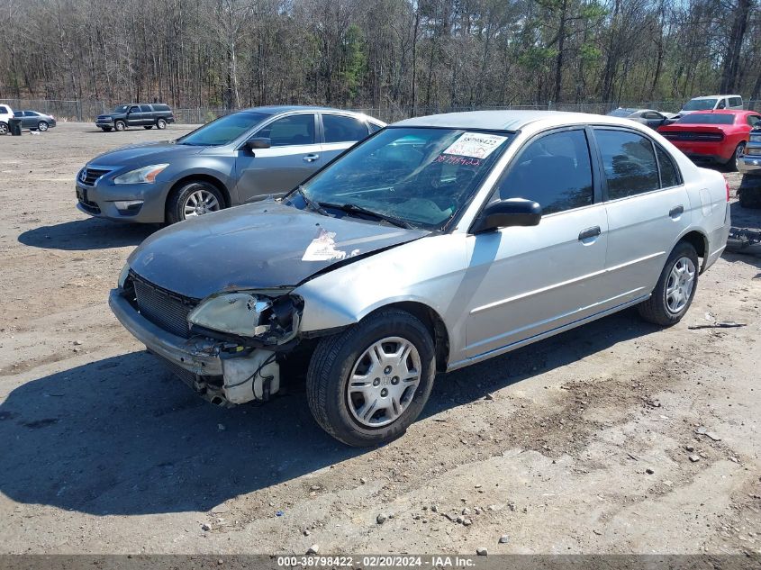 2001 Honda Civic Lx VIN: 2HGES16501H617812 Lot: 38798422