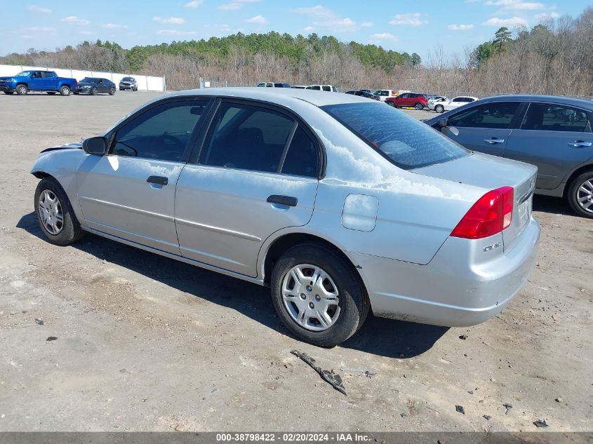 2001 Honda Civic Lx VIN: 2HGES16501H617812 Lot: 38798422