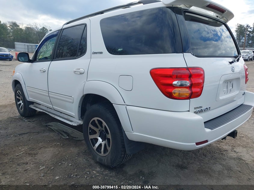 2003 Toyota Sequoia Limited V8 VIN: 5TDZT38A63S182124 Lot: 38799415