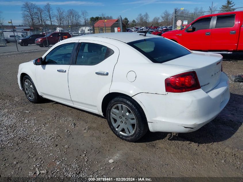 2013 DODGE AVENGER SE - 1C3CDZAB0DN752896