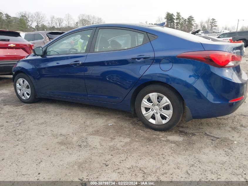 2016 Hyundai Elantra Se VIN: 5NPDH4AE5GH729135 Lot: 38799734