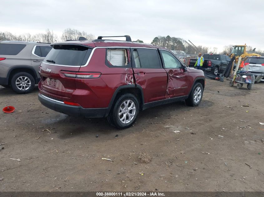 2022 Jeep Grand Cherokee L Limited 4X4 VIN: 1C4RJKBG8N8601496 Lot: 38800111