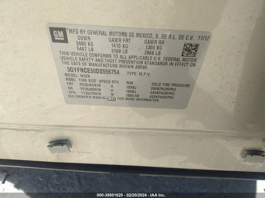 2013 CADILLAC SRX LUXURY COLLECTION - 3GYFNCE30DS556754