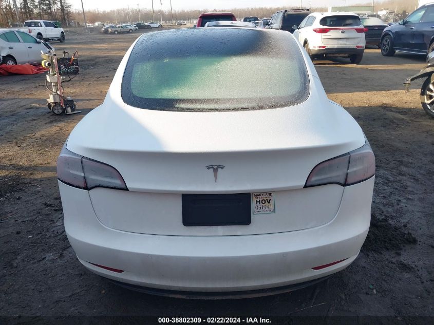 2021 Tesla Model 3 Standard Range Plus Rear-Wheel Drive VIN: 5YJ3E1EA3MF018506 Lot: 38802309