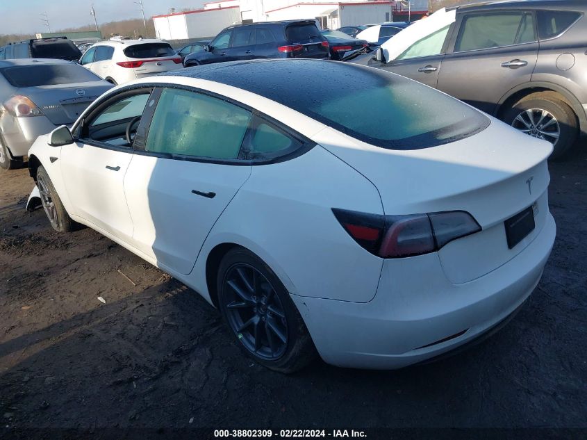 2021 Tesla Model 3 Standard Range Plus Rear-Wheel Drive VIN: 5YJ3E1EA3MF018506 Lot: 38802309