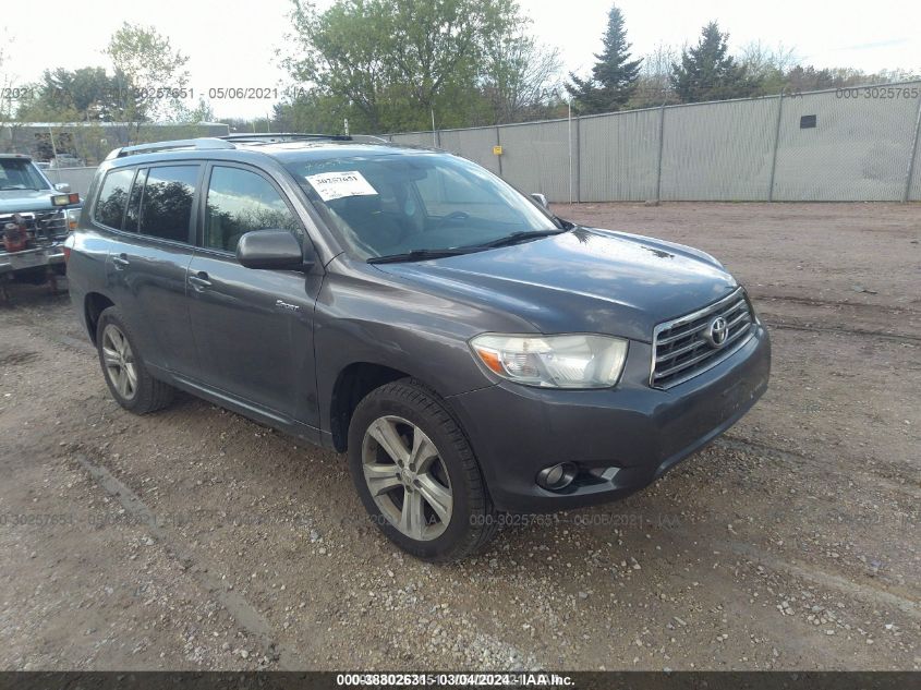 2008 Toyota Highlander Sport VIN: JTEES43A882056212 Lot: 38802631