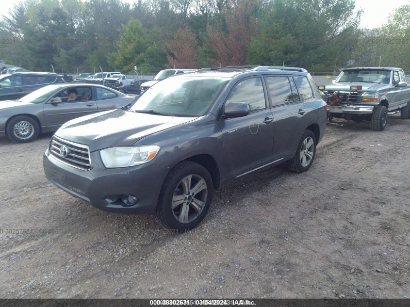 2008 Toyota Highlander Sport VIN: JTEES43A882056212 Lot: 38802631