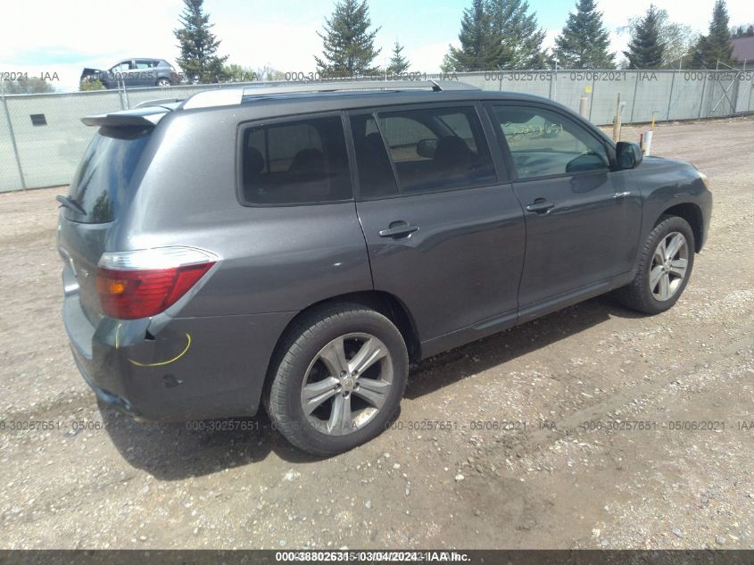 2008 Toyota Highlander Sport VIN: JTEES43A882056212 Lot: 38802631