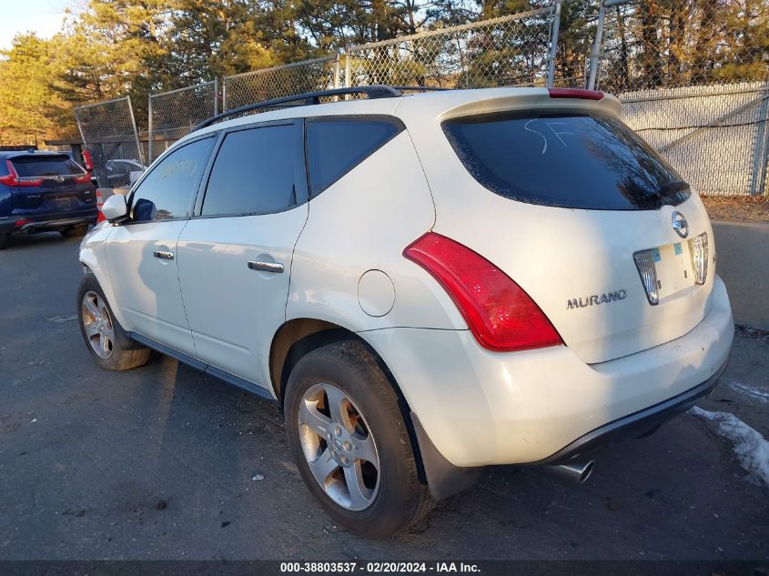 2004 Nissan Murano Sl VIN: JN8AZ08W34W325753 Lot: 38803537