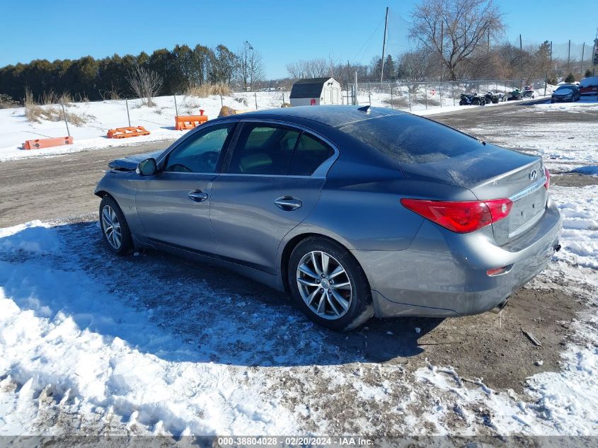 2014 Infiniti Q50 Premium VIN: JN1BV7AR5EM687043 Lot: 38804028