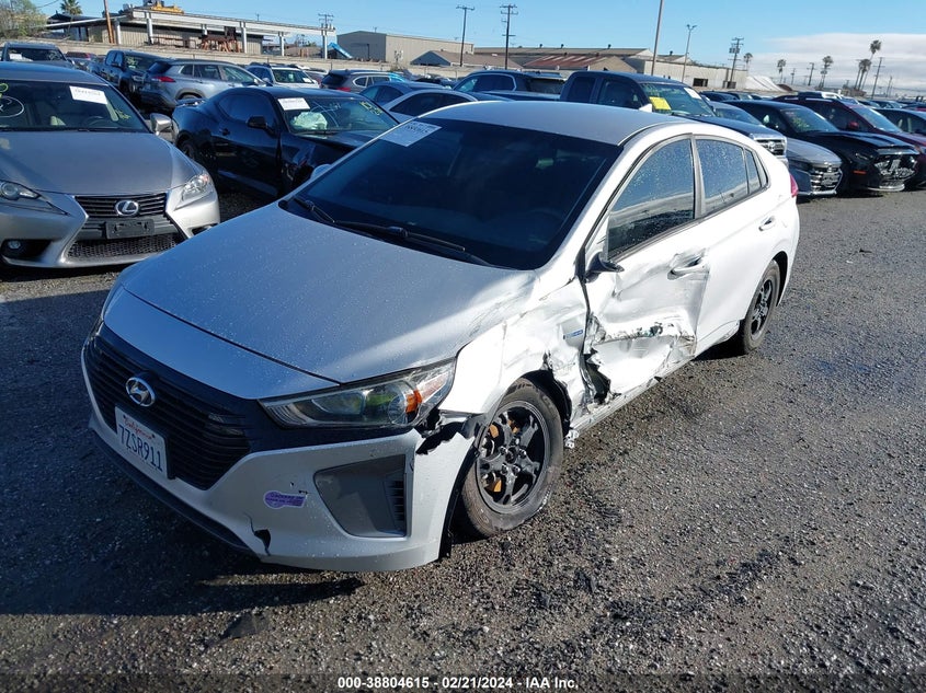 VIN KMHC65LC1HU038870 2017 HYUNDAI IONIQ HYBRID BLUE
