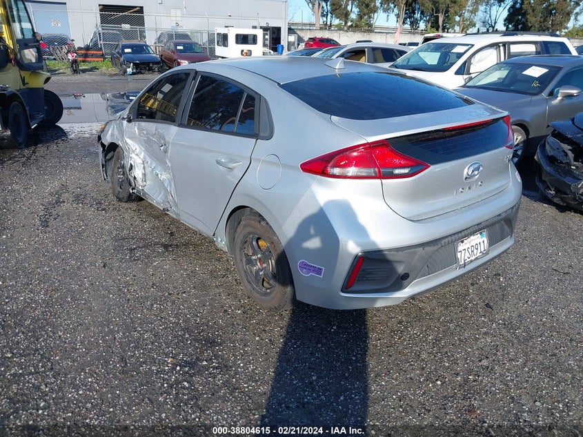 VIN KMHC65LC1HU038870 2017 HYUNDAI IONIQ HYBRID BLUE