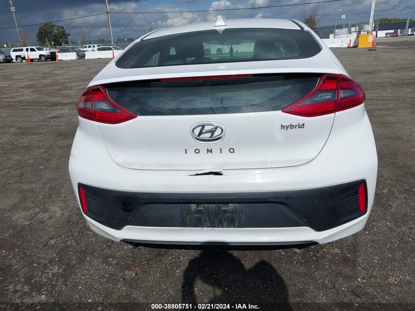 VIN KMHC85LC6JU089605 2018 HYUNDAI IONIQ HYBRID LIMITED