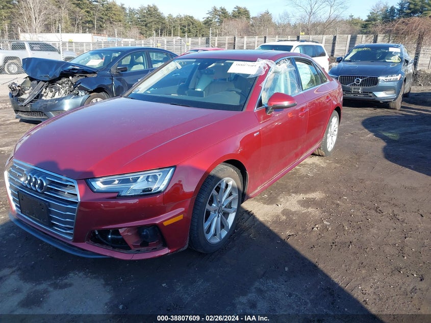 VIN WAUENAF49KA114337 2019 AUDI A4 45 PREMIUM