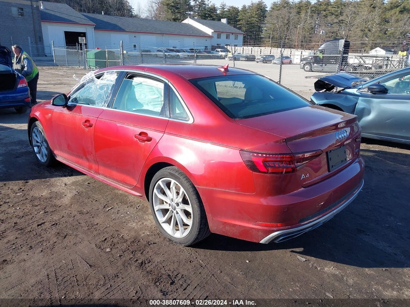 VIN WAUENAF49KA114337 2019 AUDI A4 45 PREMIUM