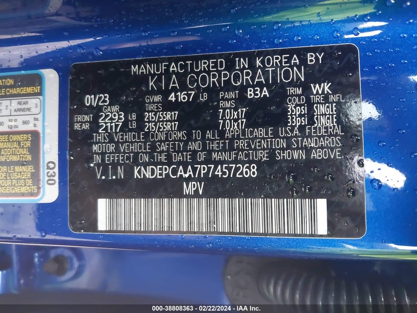 2023 KIA SELTOS LX - KNDEPCAA7P7457268