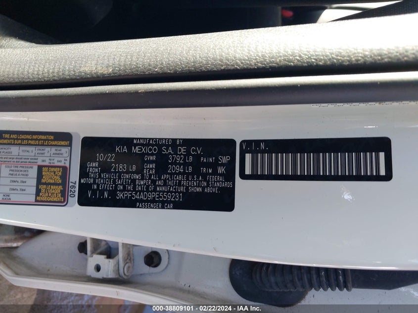 2023 KIA FORTE GT-LINE - 3KPF54AD9PE559231