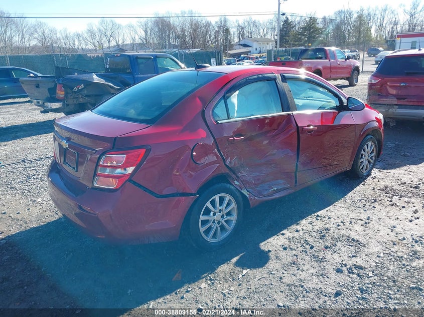 2017 CHEVROLET SONIC LT AUTO - 1G1JD5SHXH4100385