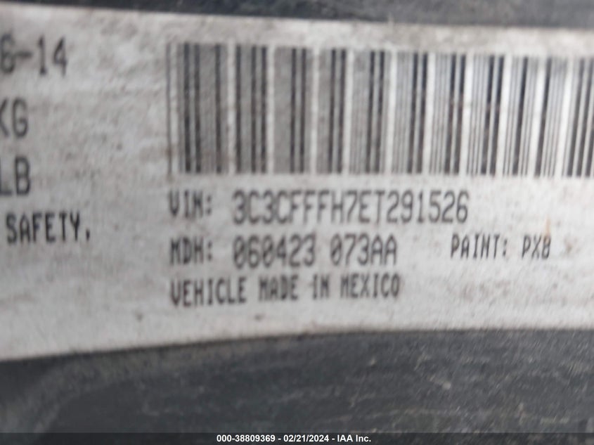 2014 FIAT 500 ABARTH - 3C3CFFFH7ET291526