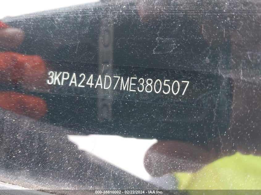 VIN 3KPA24AD7ME380507 2021 KIA RIO LX/S