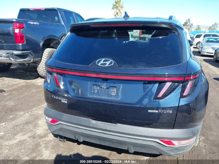 VIN KM8JBCA15NU072539 2022 HYUNDAI TUCSON HYBRID BLUE