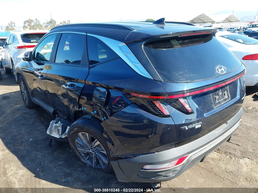 VIN KM8JBCA15NU072539 2022 HYUNDAI TUCSON HYBRID BLUE