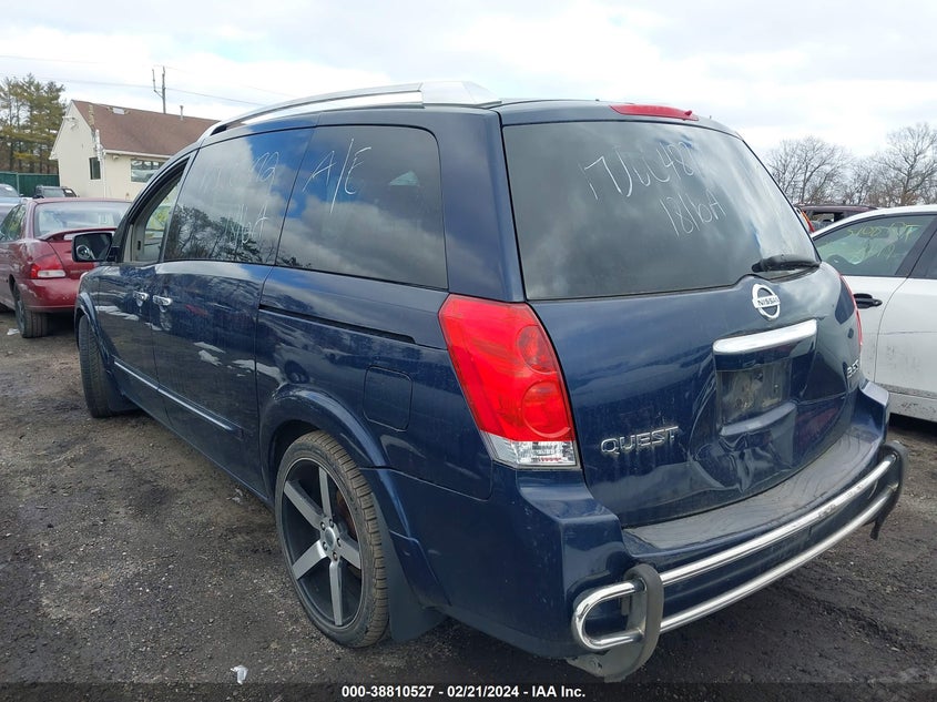 2008 Nissan Quest 3.5 S VIN: 5N1BV28U68N119873 Lot: 38810527