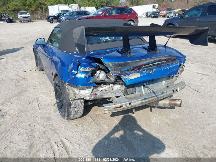 2002 Honda S2000 VIN: JHMAP11452T009221 Lot: 38811161