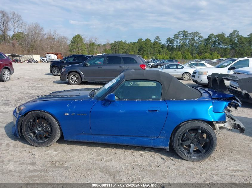 2002 Honda S2000 VIN: JHMAP11452T009221 Lot: 38811161