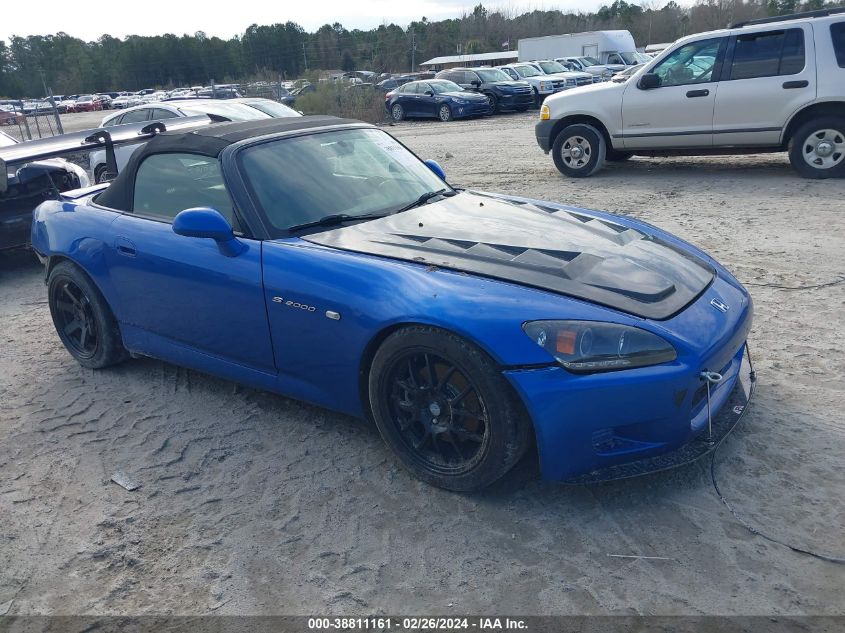 2002 Honda S2000 VIN: JHMAP11452T009221 Lot: 38811161