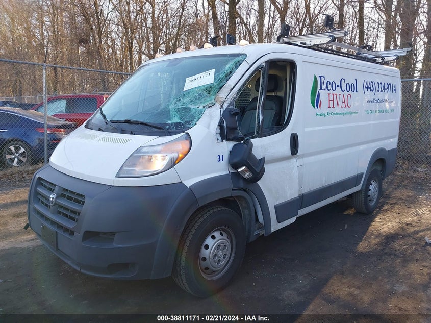 2018 Ram Promaster 1500 Low Roof 136 Wb VIN: 3C6TRVAG7JE145015 Lot: 38811171