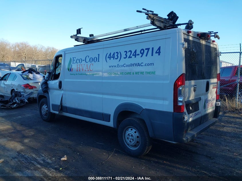 2018 Ram Promaster 1500 Low Roof 136 Wb VIN: 3C6TRVAG7JE145015 Lot: 38811171