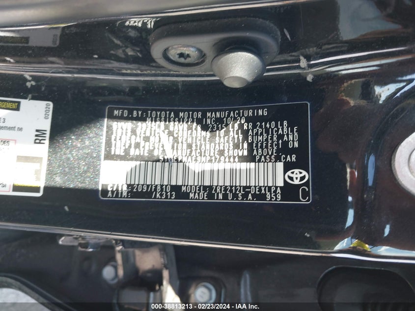 2021 TOYOTA COROLLA LE - 5YFEPMAE9MP179444