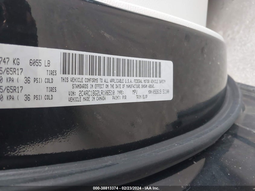 2020 CHRYSLER PACIFICA TOURING L - 2C4RC1BG2LR106510