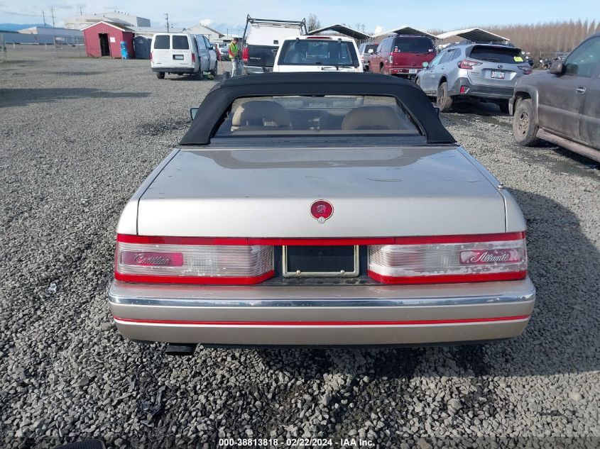 1991 Cadillac Allante VIN: 1G6VS3385MU125998 Lot: 38813818