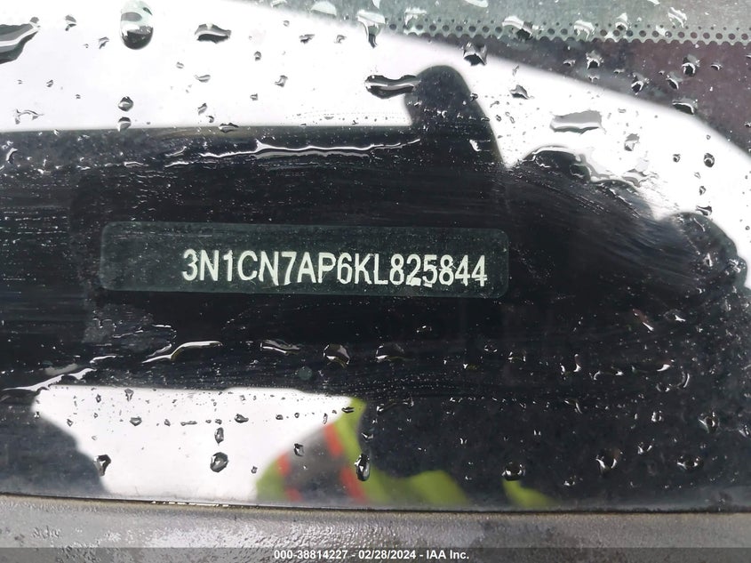 2019 NISSAN VERSA 1.6 S+ - 3N1CN7AP6KL825844