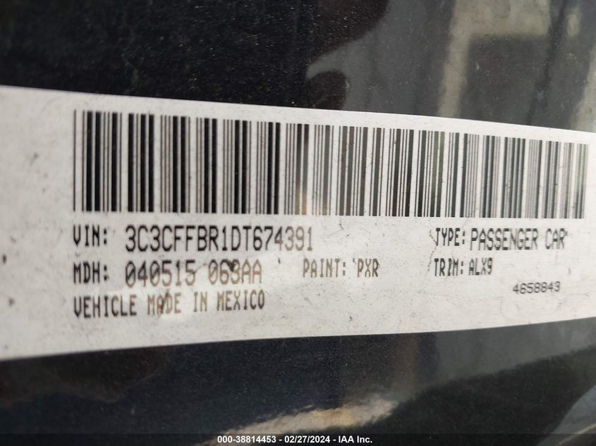 2013 FIAT 500 SPORT - 3C3CFFBR1DT674391