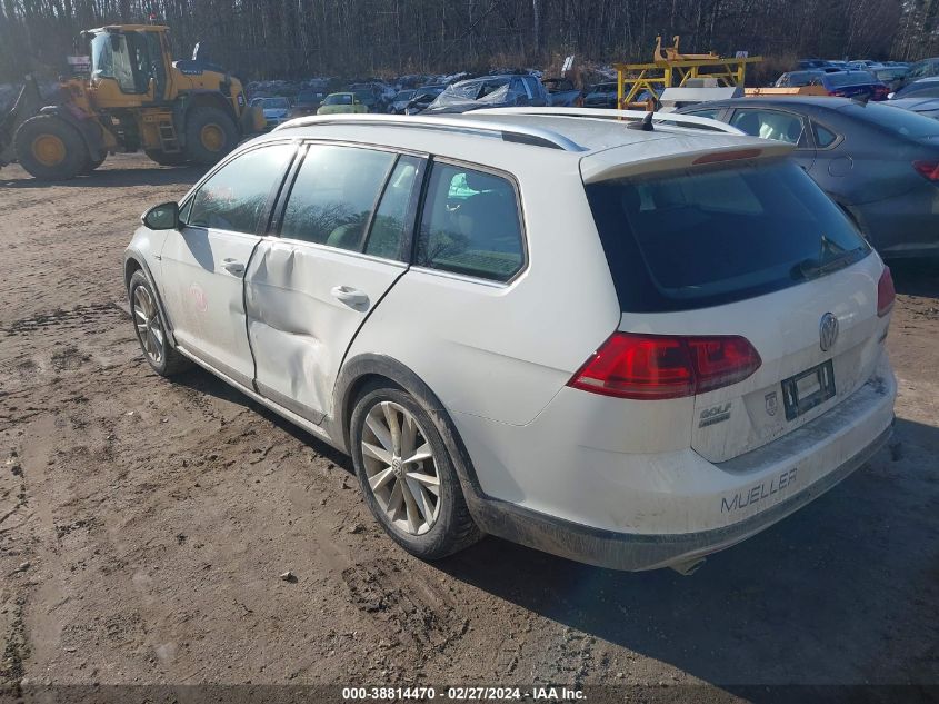 2017 Volkswagen Golf Alltrack Tsi S/Tsi Se VIN: 3VWM17AU2HM529335 Lot: 38814470