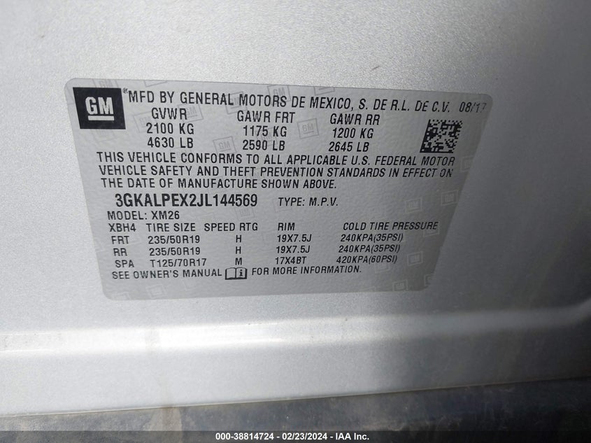 2018 GMC TERRAIN SLT - 3GKALPEX2JL144569