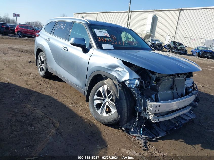 2022 Toyota Highlander Xle VIN: 5TDGZRBH1NS163689 Lot: 38815267