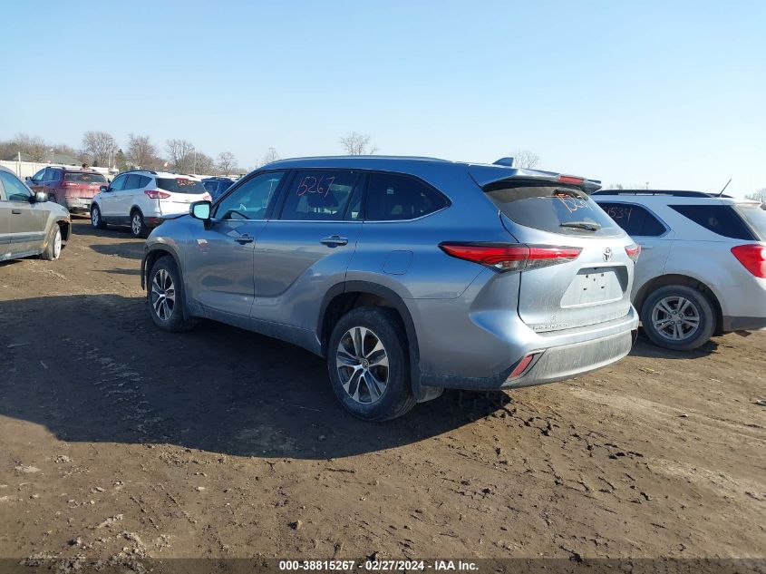 2022 Toyota Highlander Xle VIN: 5TDGZRBH1NS163689 Lot: 38815267