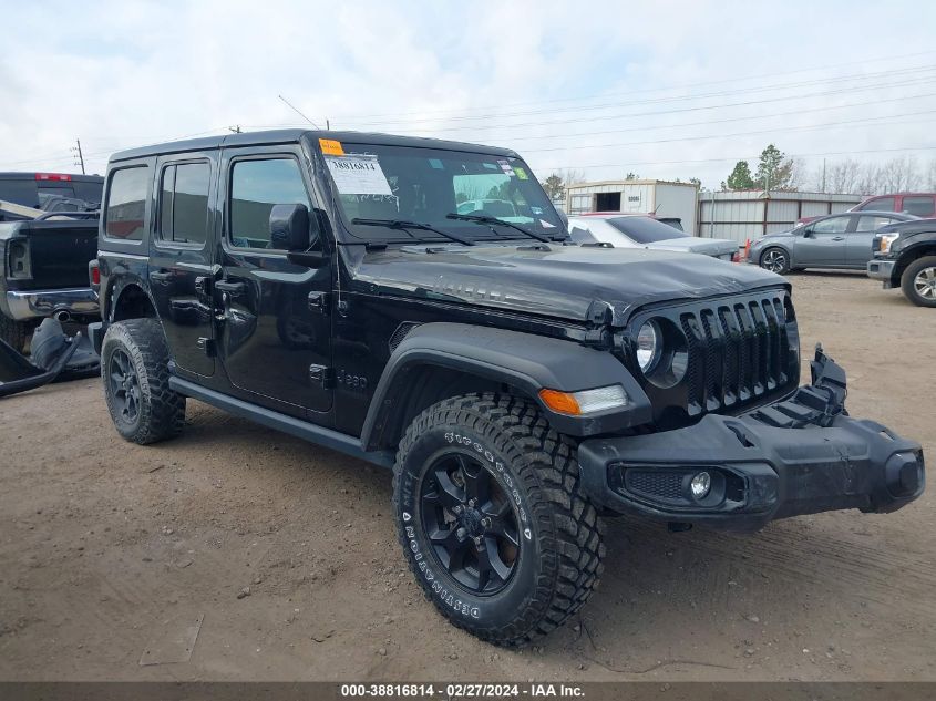 2021 Jeep Wrangler Unlimited Willys Sport 4X4 VIN: 1C4HJXDG4MW646189 Lot: 38816814