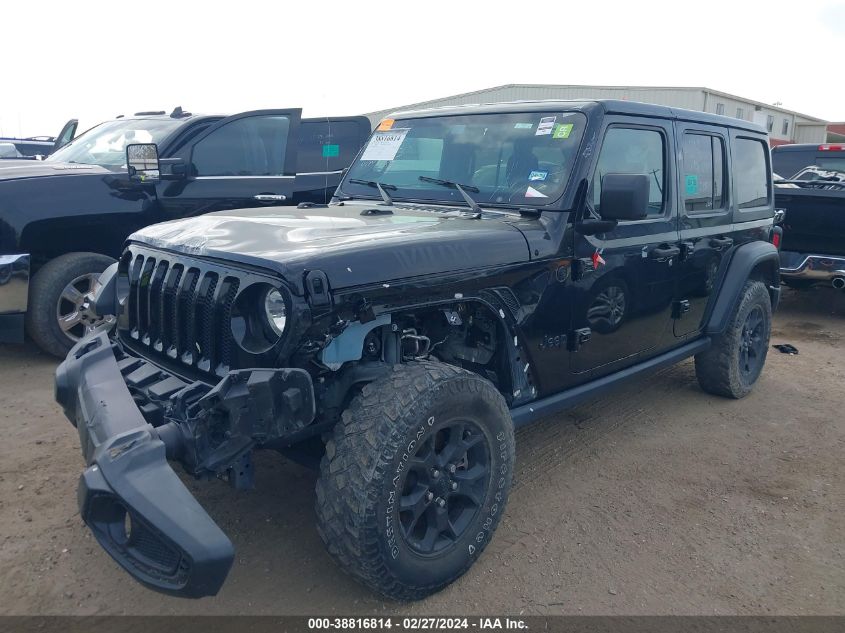 2021 Jeep Wrangler Unlimited Willys Sport 4X4 VIN: 1C4HJXDG4MW646189 Lot: 38816814