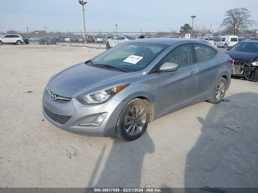 2016 HYUNDAI ELANTRA VIN: 5NPDH4AE9GH722060