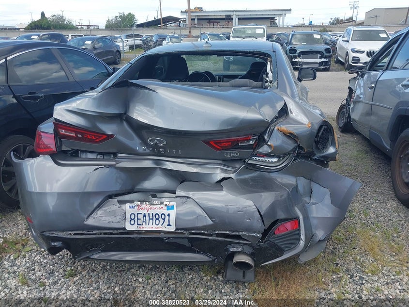VIN JN1CV7EK0JM200326 2018 INFINITI Q60 PURE/LUXE