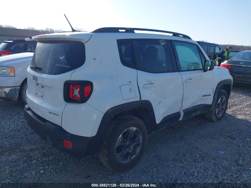 2016 Jeep Renegade Sport VIN: ZACCJBAT0GPD97275 Lot: 38821126